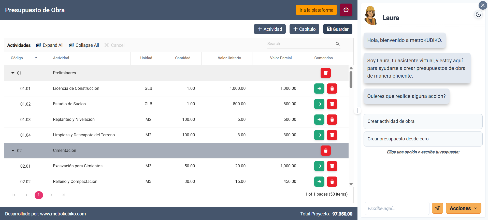 Laura: Agente de IA para la Construcción - metroKUBIKO, la revolución inteligente en gestión de proyectos